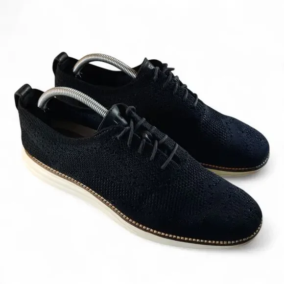 Cole Haan Mens 9.5 M Original Grand Knit Wingtip II Black Ivory C27959 Cole Haan Shoes Sz 9.5 Original Grand Knit Wingtip II Black  main image 4